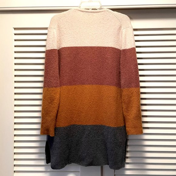 Madewell Kent Long Sleeve Patch Pocket Open Cardigan Sweater Top Oversized XXS - Picture 4 of 9